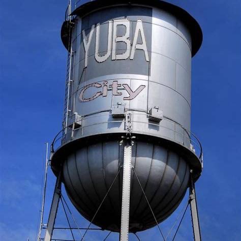 The Yuba City water tower